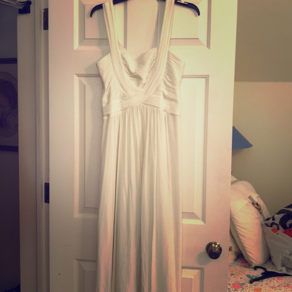Off white BCBG floor length dress
